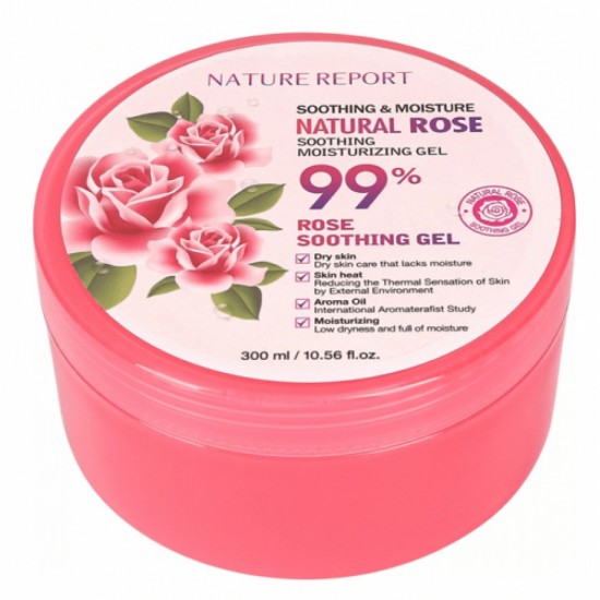جل الورد الطبيعي المرطب والمهدئ من ناتشر ريبورت - 300مل